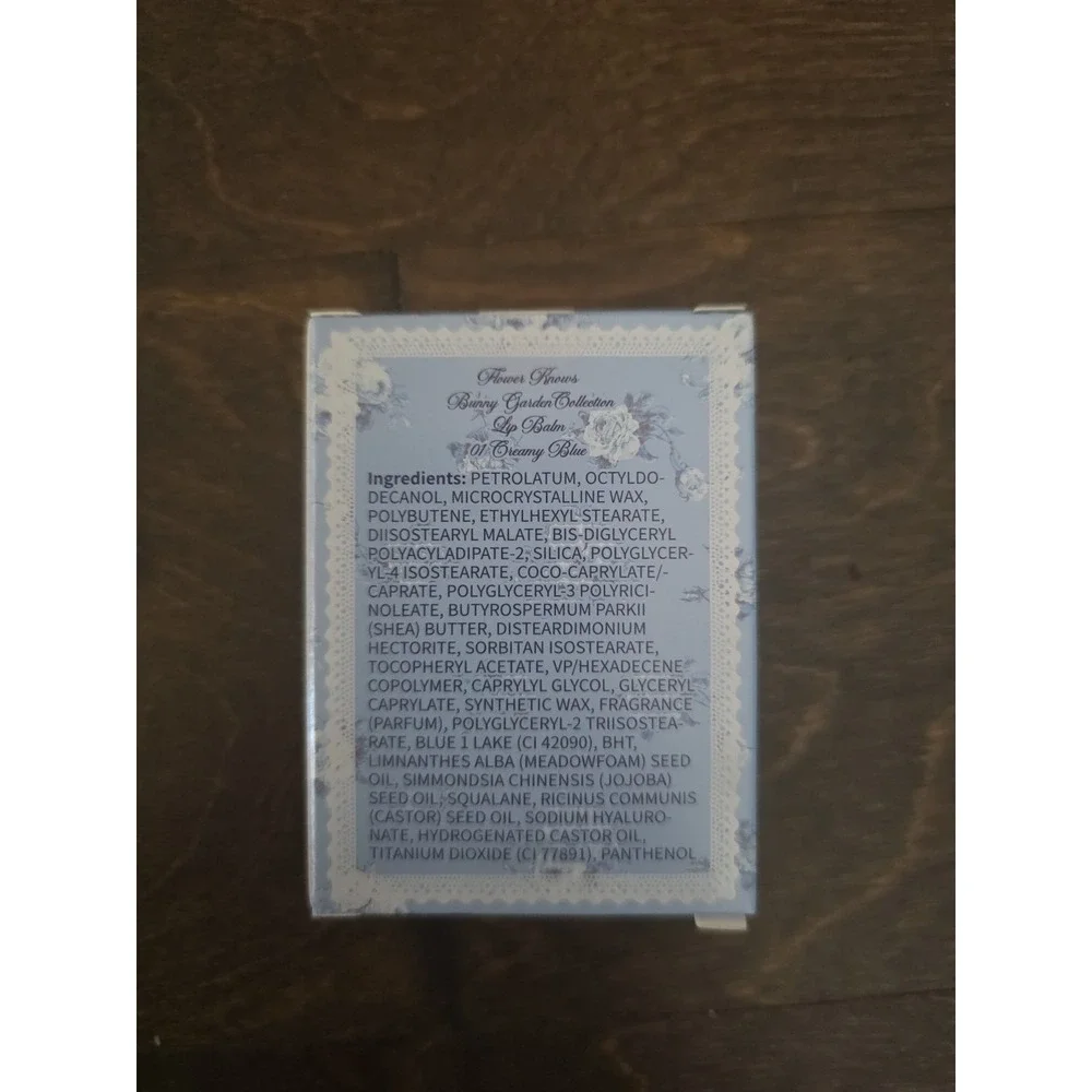 Flower Knows Bunny garden Collection  lip balm 01 Creamy Blue mirror Keychain - Picture 4 of 8